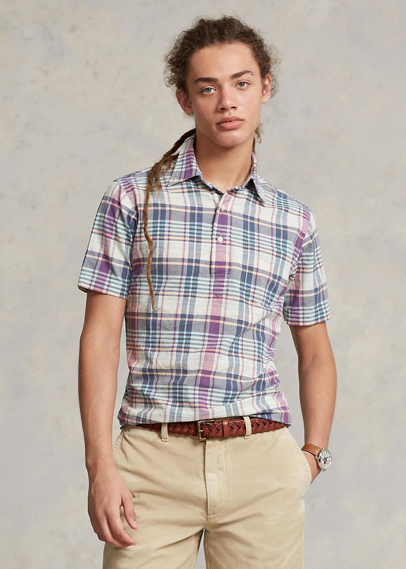 Camisas Polo Ralph Lauren Hombre Classic Fit Madras Popover Chile Multicolor UGZDN-2138